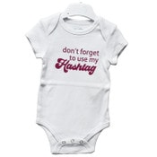 Wholesale - 0-3 month White Onesie, Hashtag C/P 48, UPC: 885114887545